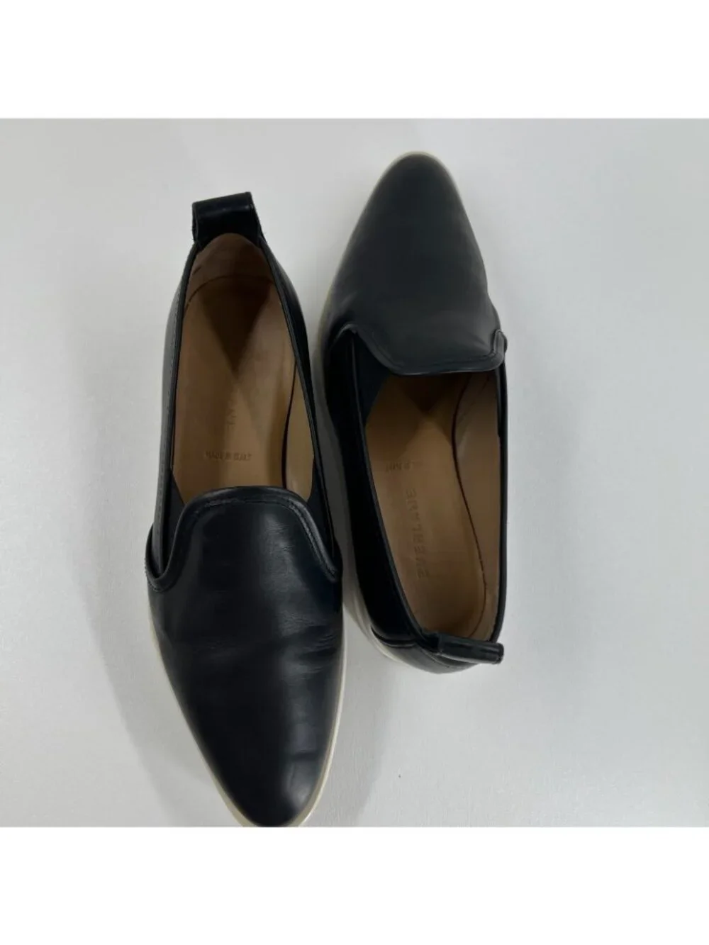 Everlane The Leather Street Shoe Loafer Womens 9 Slip On Sneakers Pointed Black - Picture 11 of 12